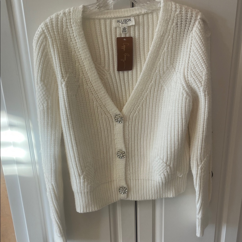 Allison Cream Knit Cardigan Sweater